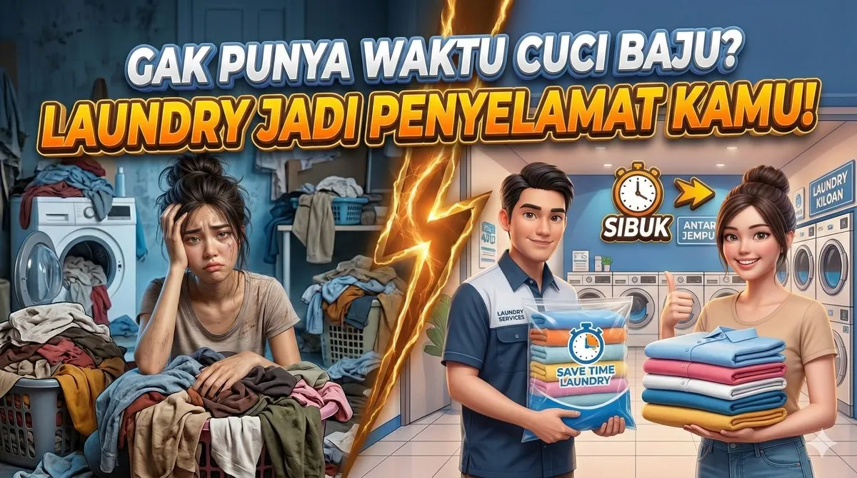 Gak Punya Waktu Cuci Baju? Laundry Jadi Penyelamat Kamu!