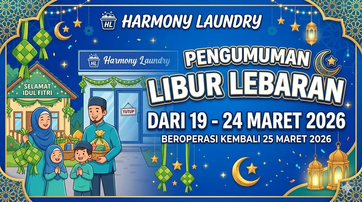 Harmony Laundry Libur dari 19 - 24 Maret 2026